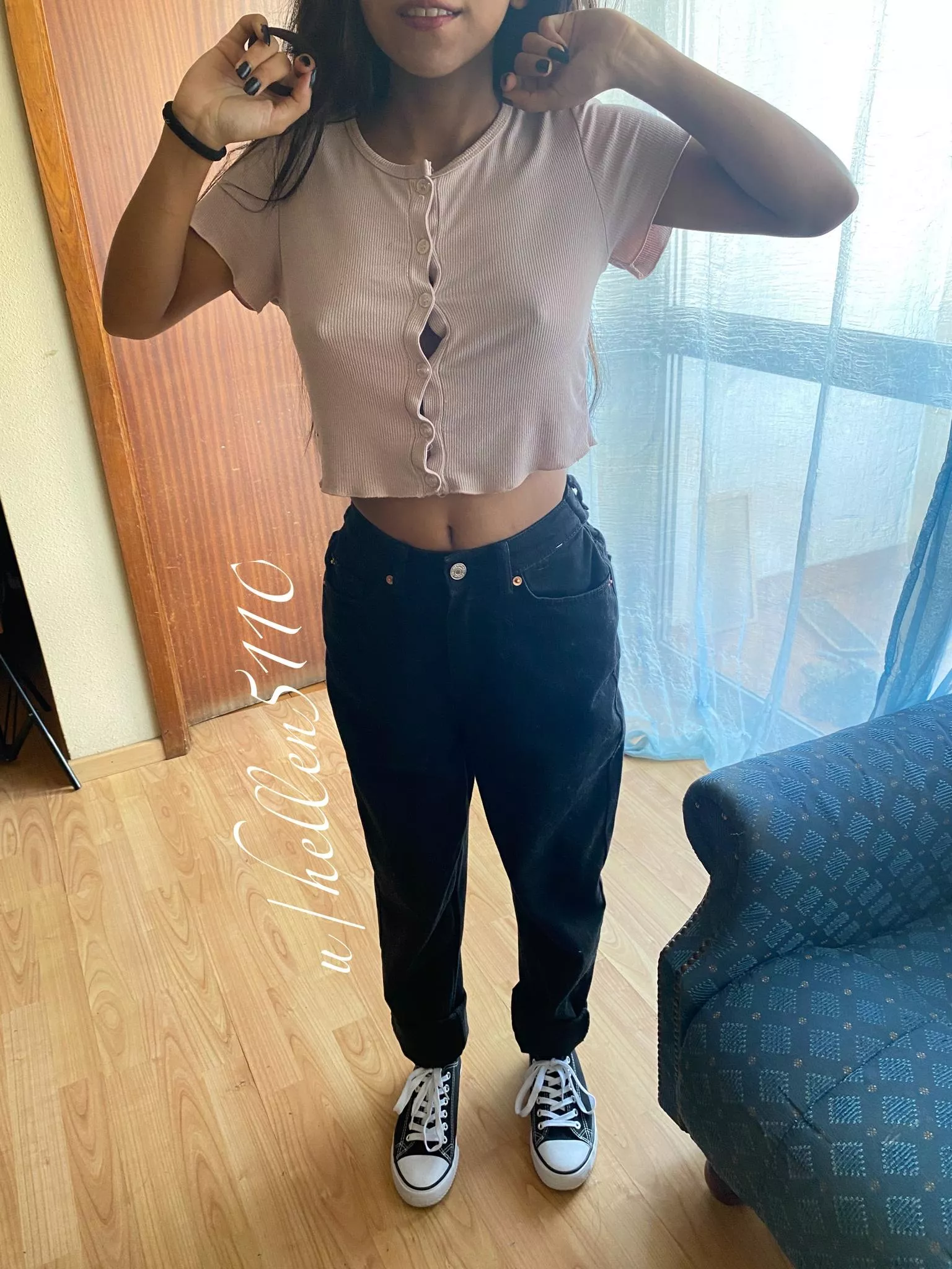No bra intended