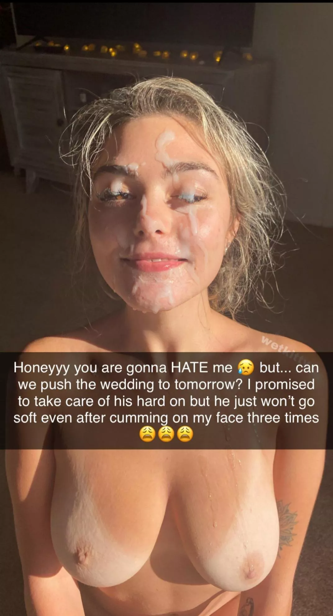 Oh honey , he just did your makeup for our marriage , come on stage with that makeup, let's marry then spend our wedding night with him 💝 Oh honey , he just did your makeup for our marriage , come on stage with that makeup, let's marry then spend our wedding night with him 💝