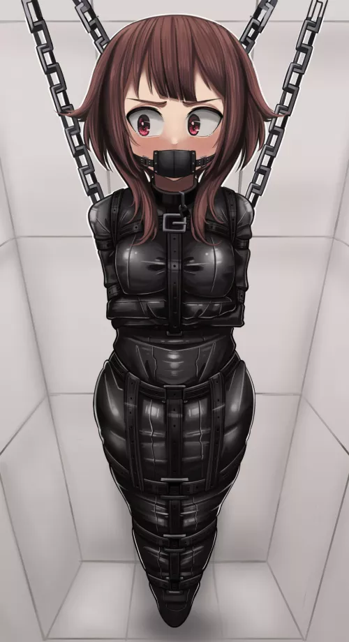 ok first off stop being so turned on! you're kidnapped and you don't know where you are... but this body suit is so tight and strict...s stay focused! we need to get out of here... maybe not right away though...