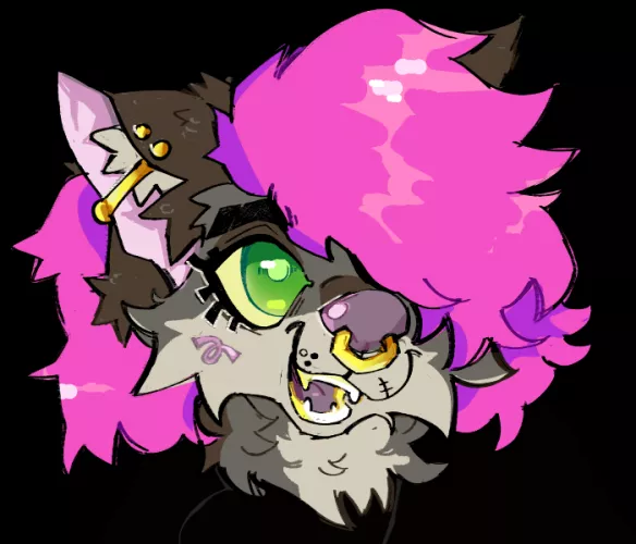 okok not a furry but i doodled myself as a wolf n i like the way it came out :) wolfs r cool