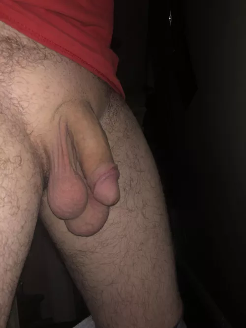 One of my favourite pictures of my soft cock and balls
