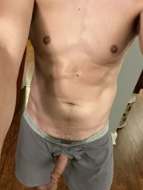 Oops 😬 it slipped out of my sweaty boxers after my run!