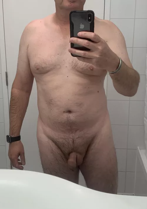 Oops you caught me about to get in the shower….would you like to join?