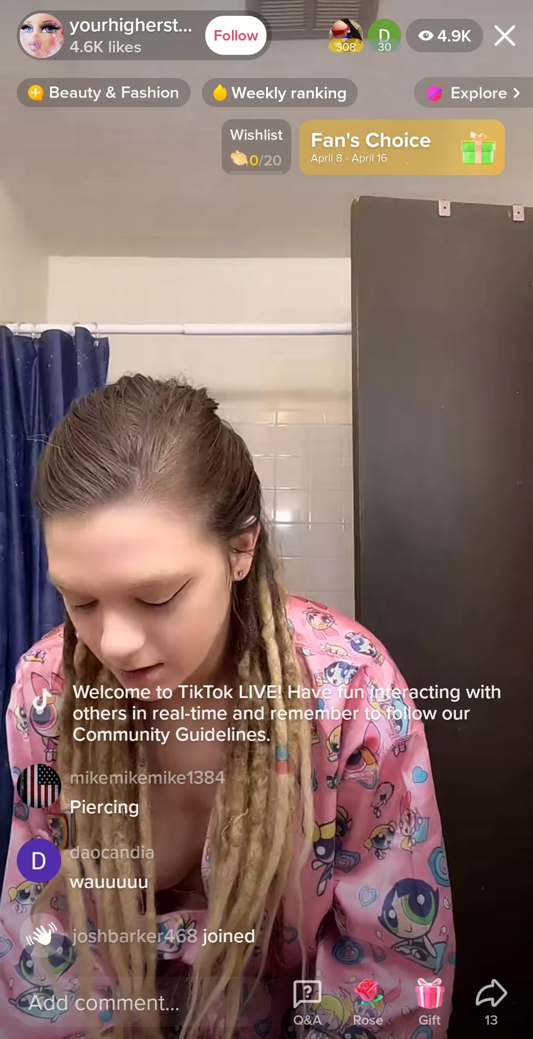 Open robe rn