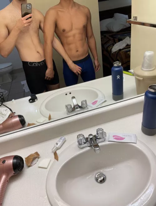 Our coach put us in same room for our away game 😈⚽️