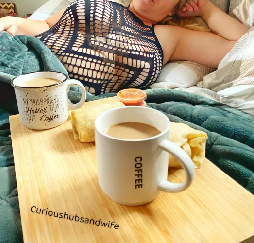 Our Version Of Breakfast In Bed. (OC)