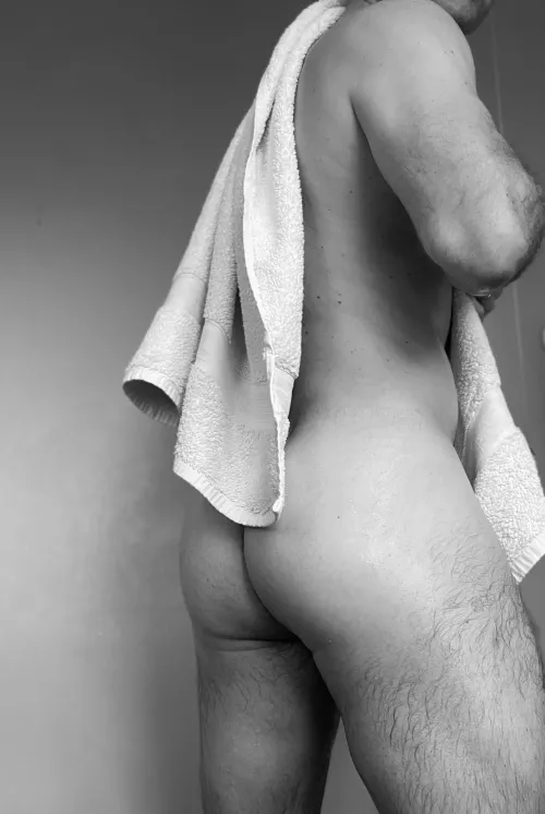 Out of the shower and headed to….