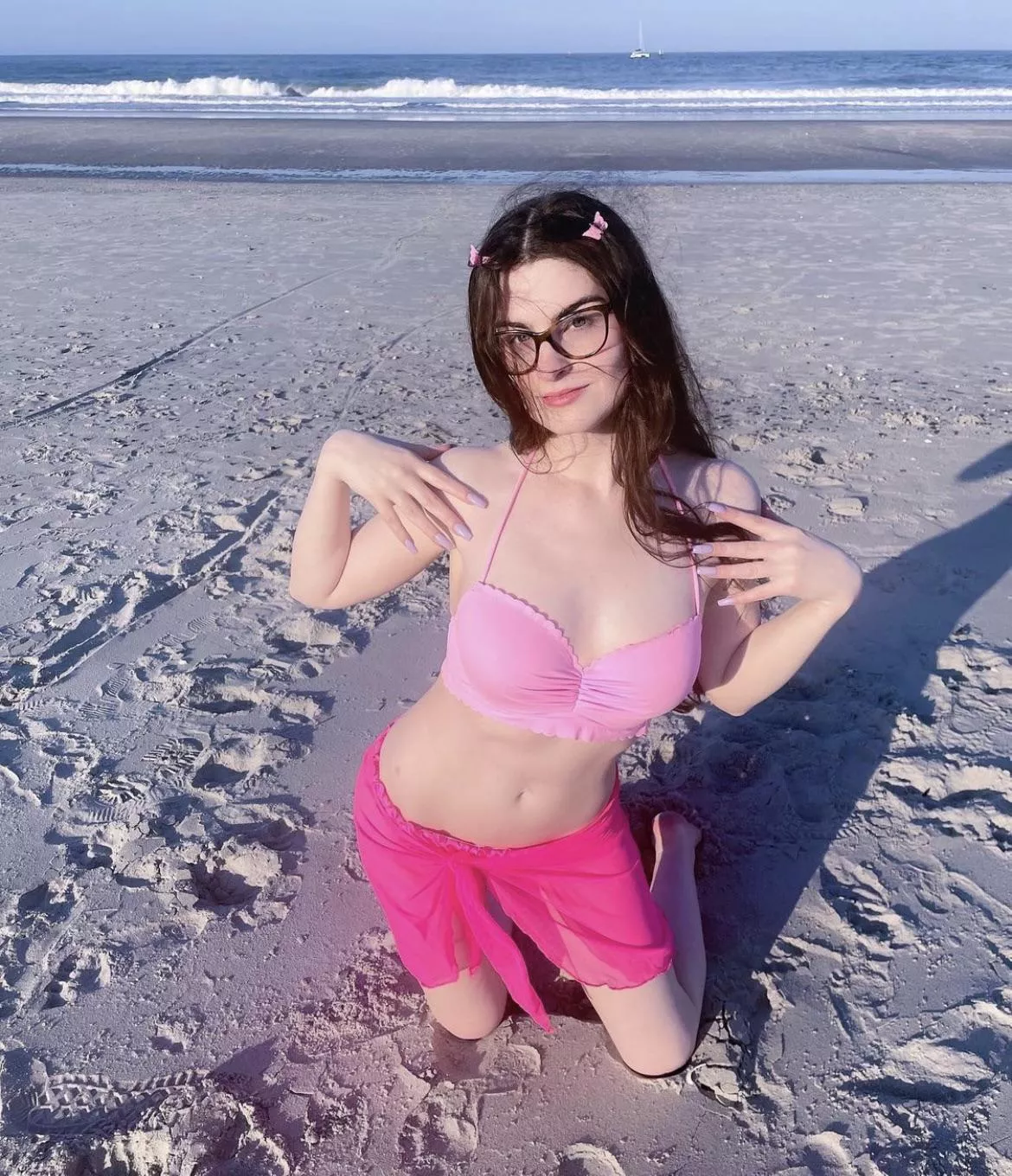 Pale bikini girl