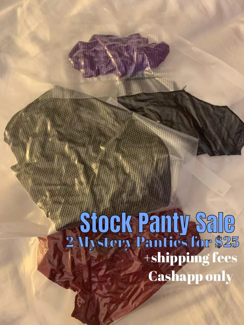Panty Sale! 2 Panties for $25 (+shipping) 🥰 Worn for 3 days and sealed!