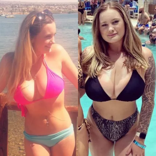 Party girl’s boobs expand