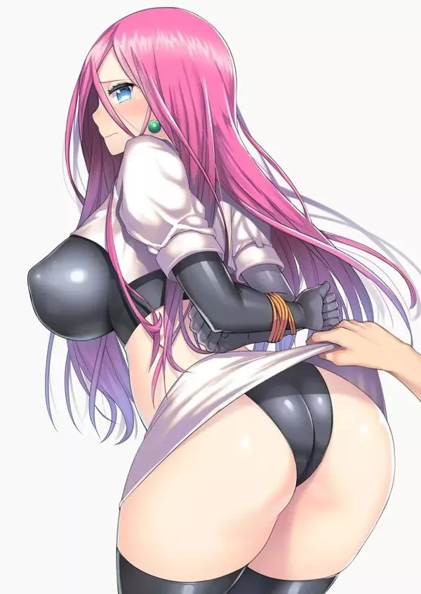 peeking under her skirt