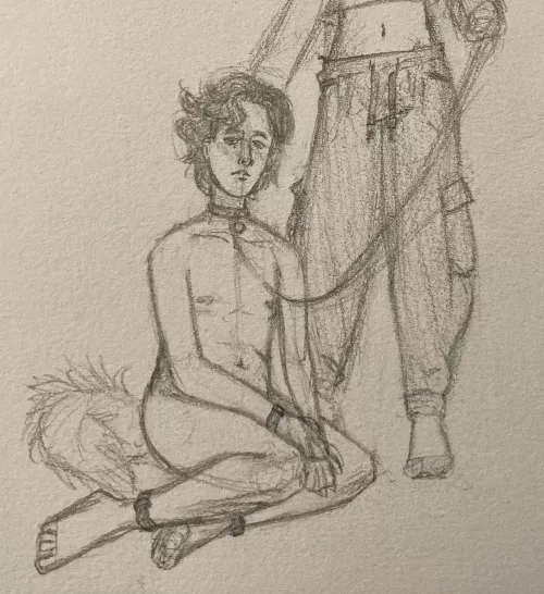 Pet on a leash. I’m happy with how this one turned out!