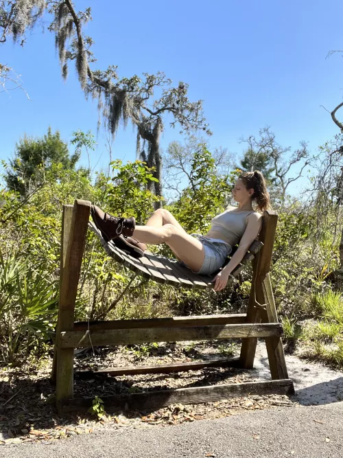 Playing in the forest in my work boots