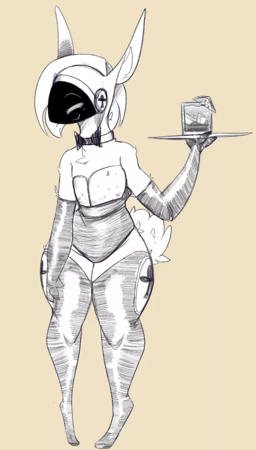 Protogen rabbit. Just a random doodle I had in mind.