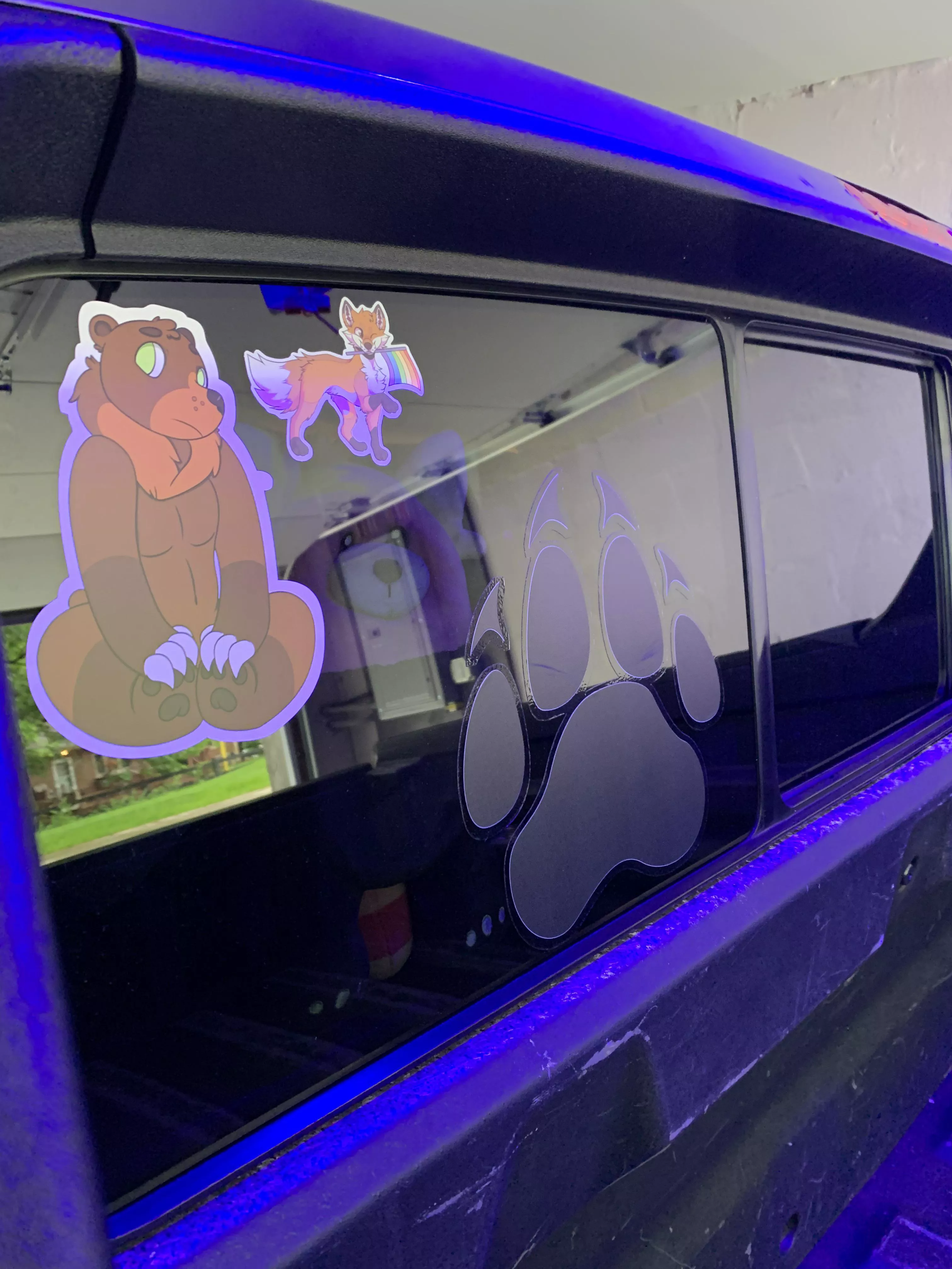 Put some stickers on my car, think anyone will notice? :3