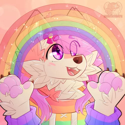 Rainbow ~ YCH for PrincessCier, art by me @maiathoustra