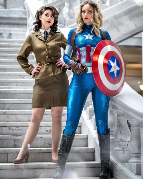 Raine Emery (Agent Carter) and Halcy Bennet (Captain America)