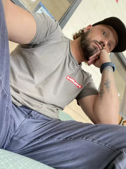 Rained out at work. Boredom selfie.