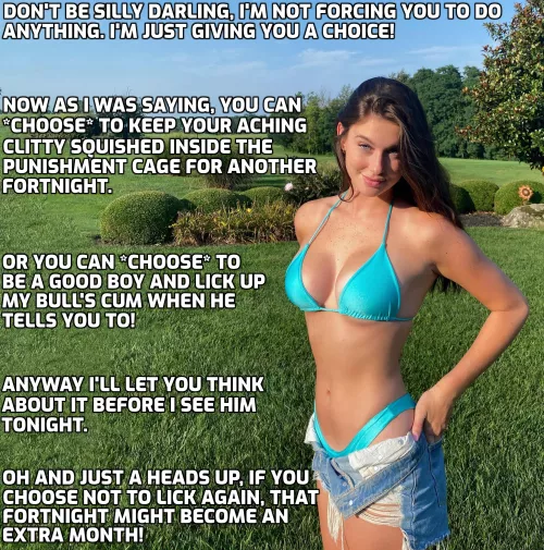 Remember, it's your choice.