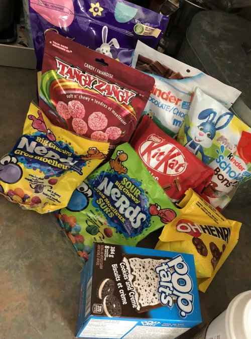Repost💕Daddy sent me to get munchies!! What would you pick first?