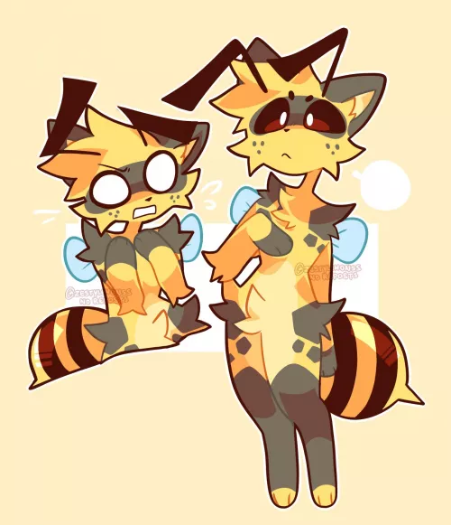 return of beecat [ art by me @zestylemonss on twitter ]