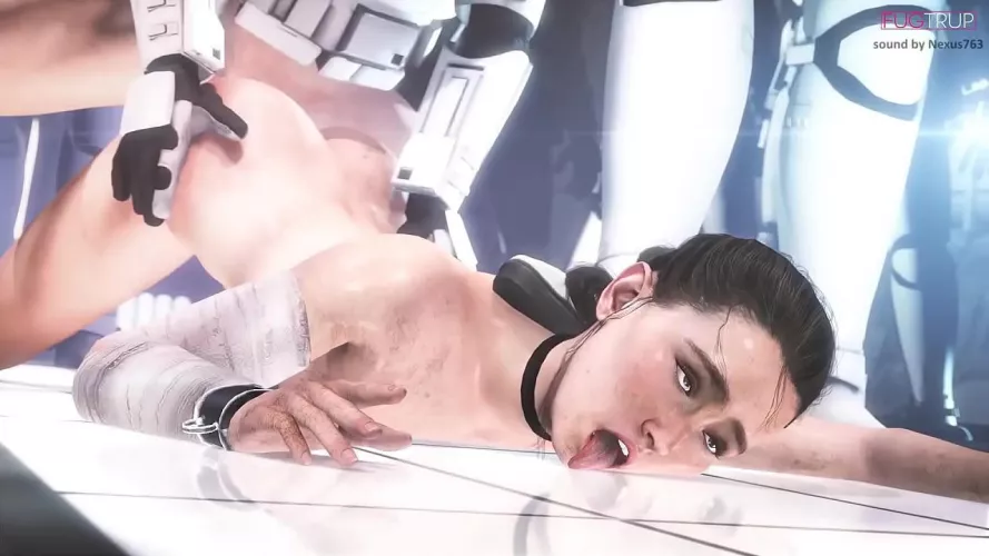 Rey getting gangbanged by a group of stormtroopers (Dimonitos110)