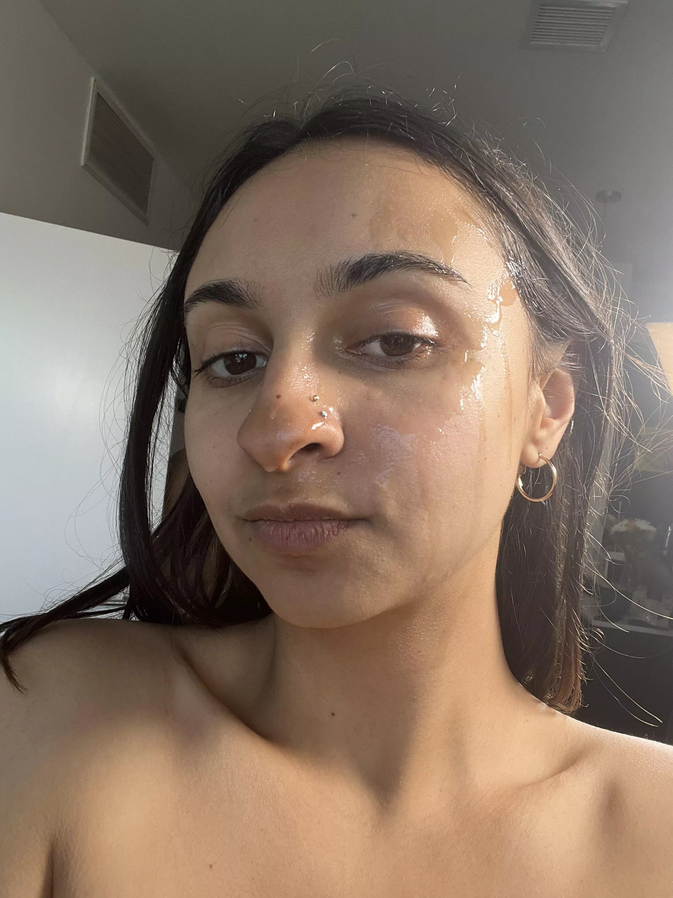 Right after a double facial with two men 🥰 I ate a lot of it before the photo
