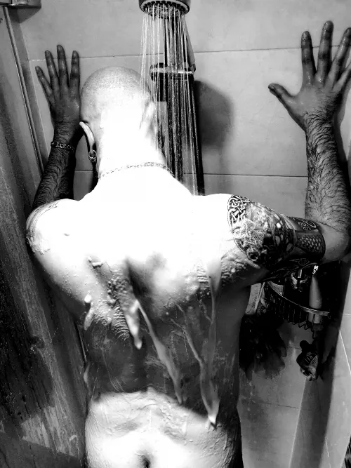 Rinsing the soap off. Is it gone yet?