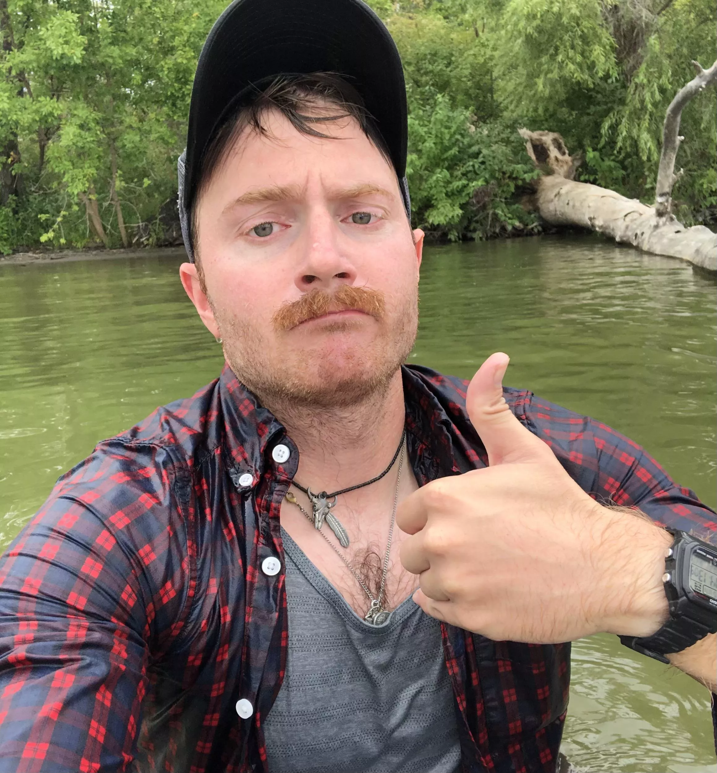 Rockin the “dropped my pole in the lake and had to dive after it” look