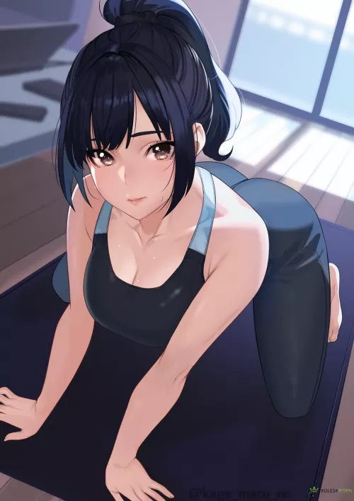 Rule 34 - 1girls absurdres all fours bangs bare arms bare shoulders