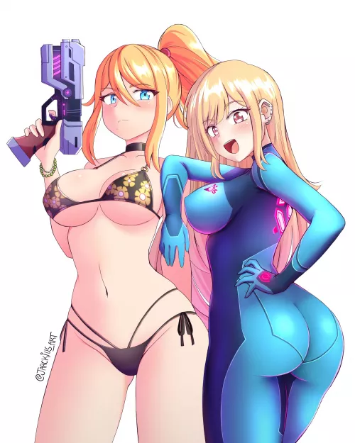 Samus wearing Marin's bikini