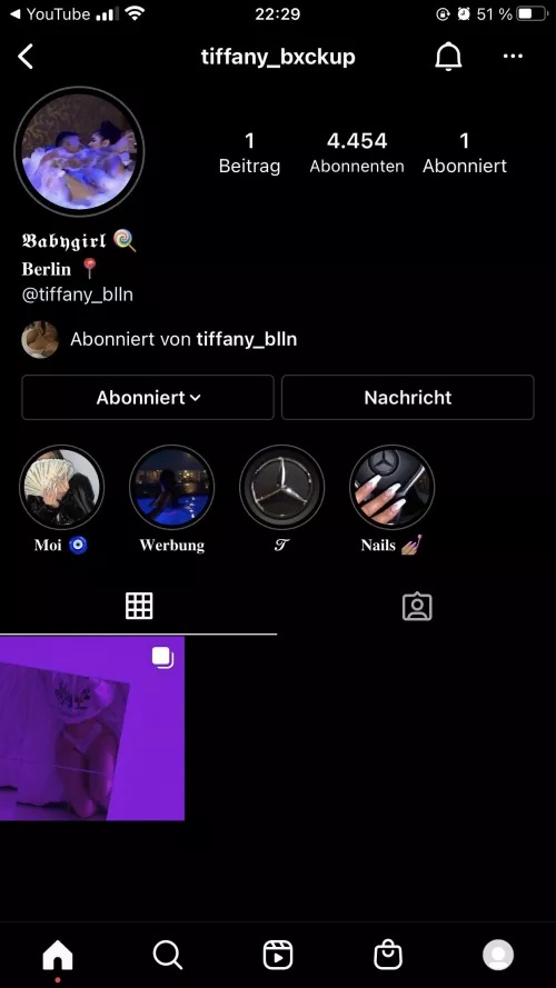 Schreib als Text rein: Folgt @tiffany_bxckup Sie gönnt 🔥