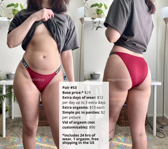 [Selling][US] my panty drawer has pics of me wearing each pair I have available!
