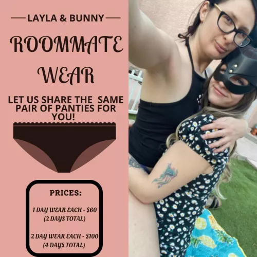[selling][US]ROOMMATE PANTIES. 💃Let us wipe our juices all over the same pair of panties for you 😏😘 DM to secure spot!