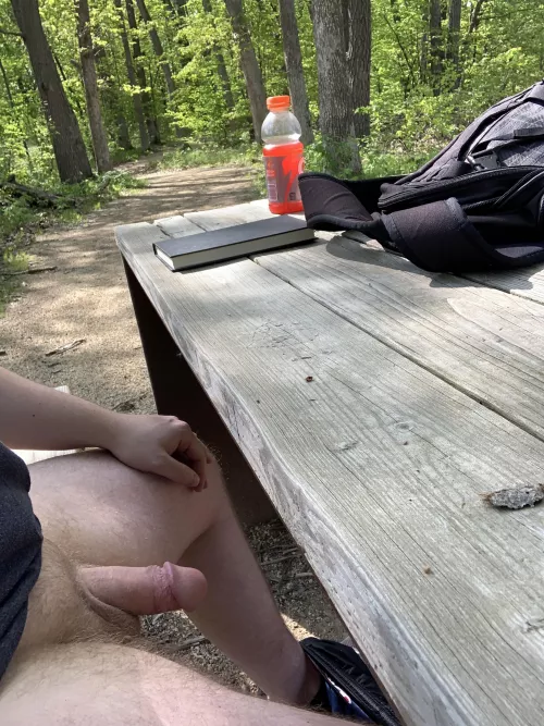 Semi hard, shorts all the way down this time🫢