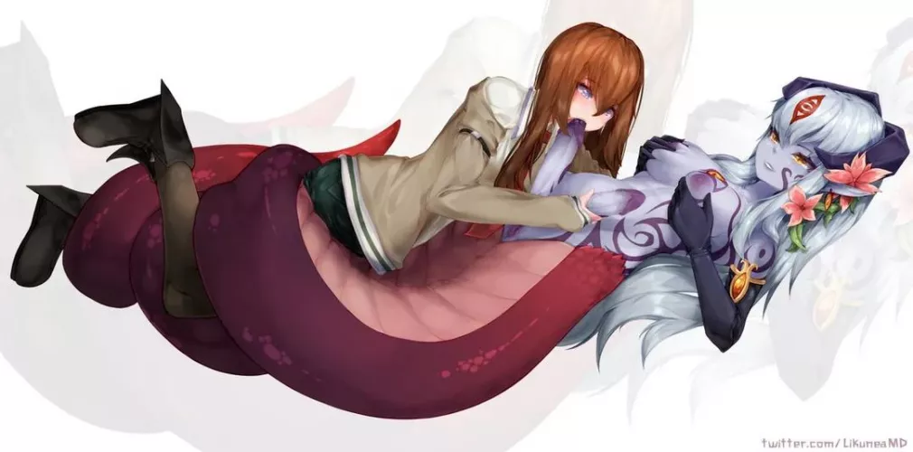 Servicing her snake cocks