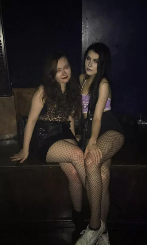 Sexy 18yo fishnet girls