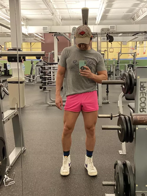 Shameless selfie in these ridiculous shorts haha I love em!