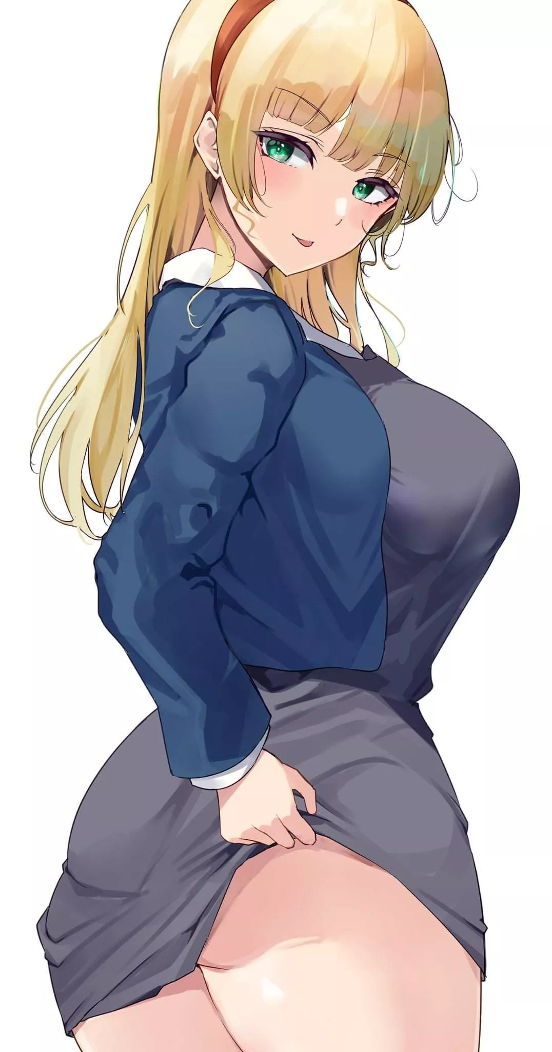 She knows that 🍑 is perfect and likes to show it off