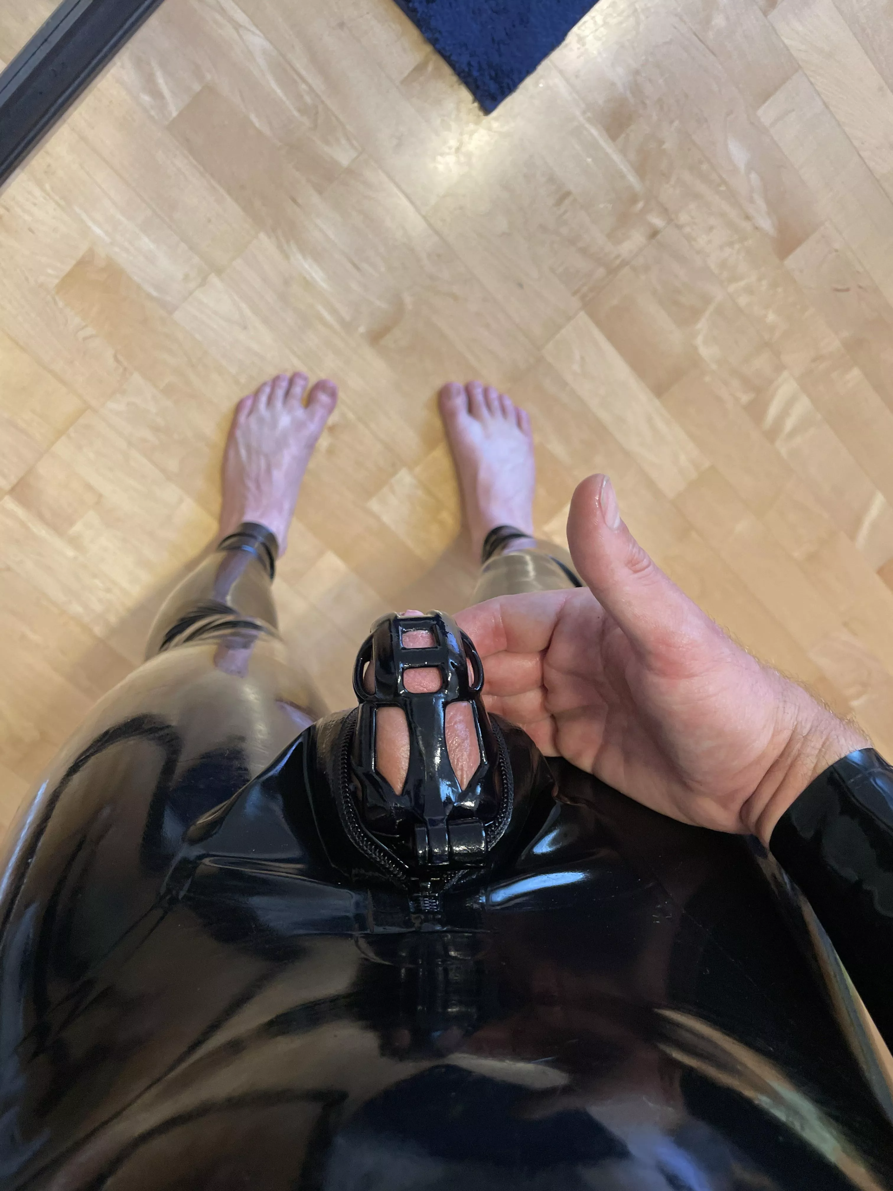 Shiny leaking chastity 🙈