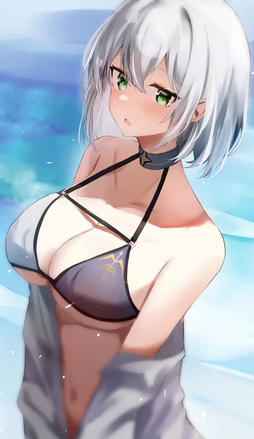 Shirogane Noel with open clothes (yuz7747) [Hololive]