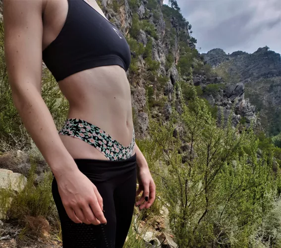 Showing off my flowery panties