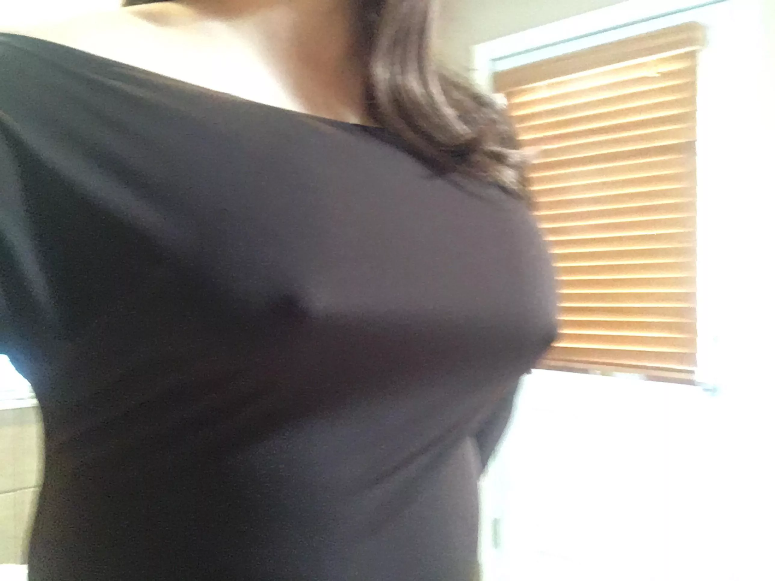 Slinky black dress—-best accessory