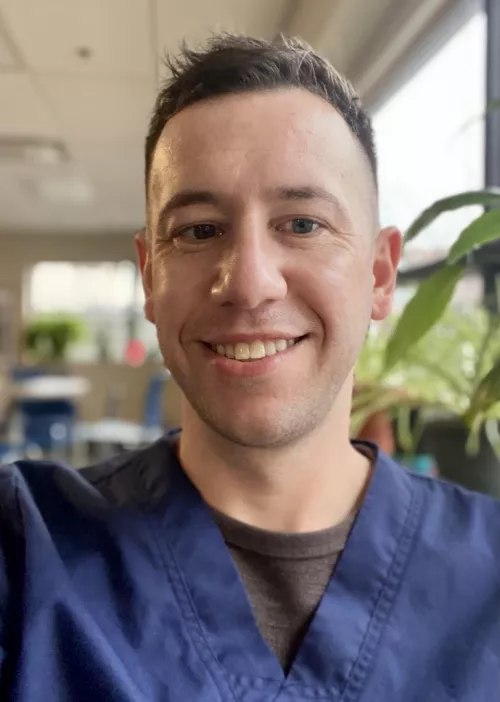 Smiling through a rainy day.