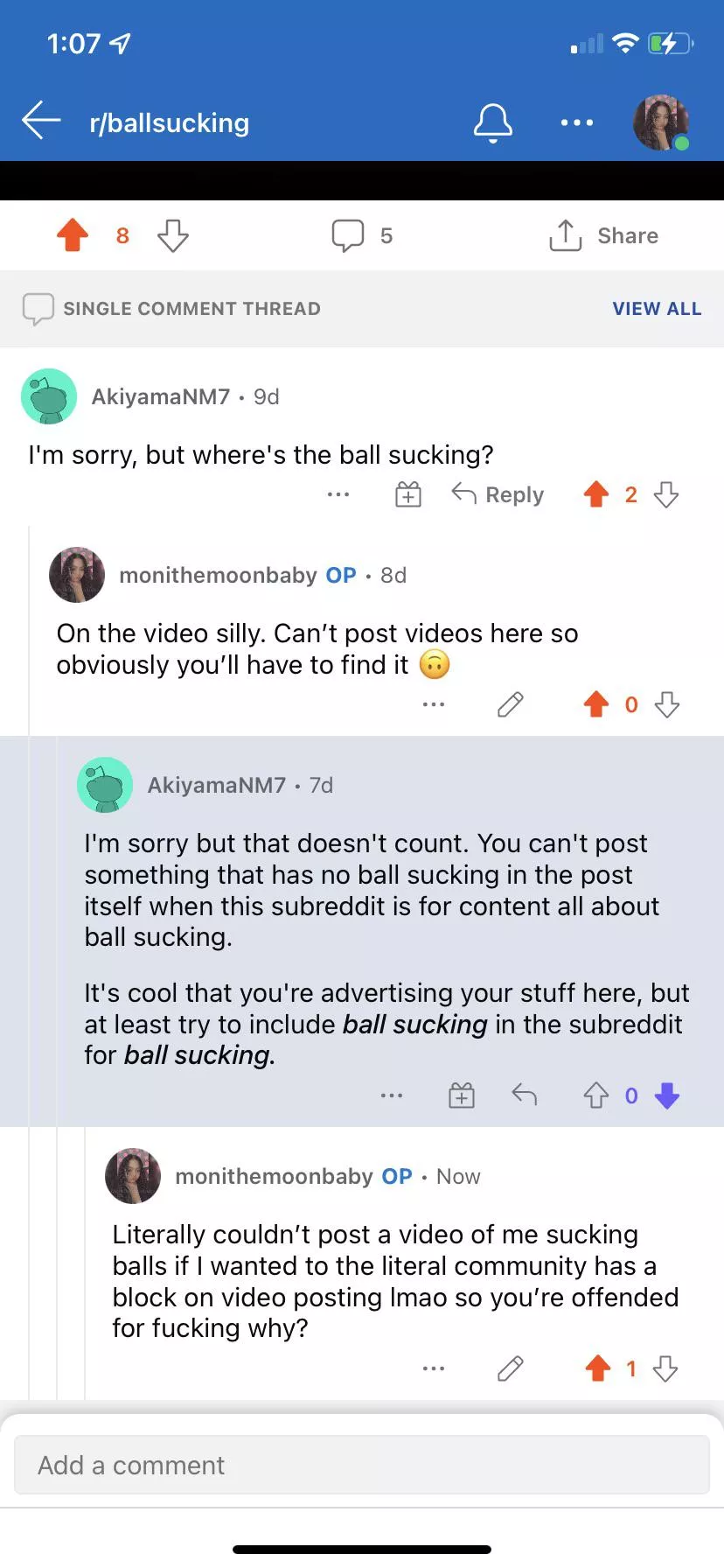 So if you could change this so people can stop being ducking rude to me about ball sucking when I can’t even post a fuckin video would be great sick of your community being very rude about it. Not my fault waiting for this to be changed! Thanks! So if you could change this so people can stop being ducking rude to me about ball sucking when I can’t even post a fuckin video would be great sick of your community being very rude about it. Not my fault waiting for this to be changed! Thanks!