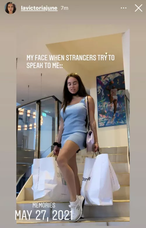So she won’t talk to strangers but she’ll put their cock in her mouth 🤣 yea alright
