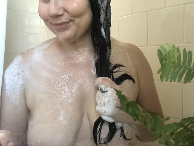 Soaped up and slippery!