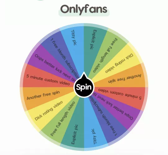 Starting a content wheel head over to my only fans to spin