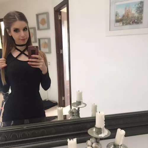 Stella Cox in the mirror...