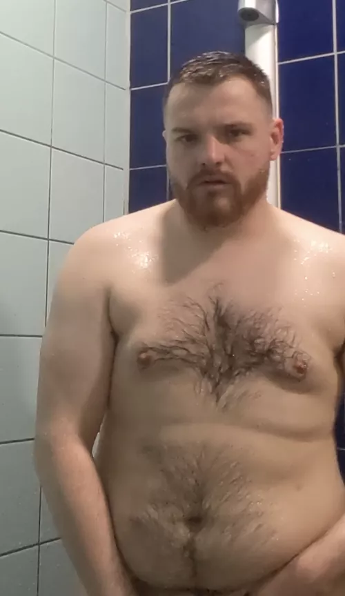 Sunday swim day 🏊‍♂️ this shower was unbelievably cold